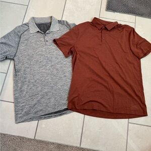 Lululemon Men's Polo Shirt Set - Gray and Brown size XL